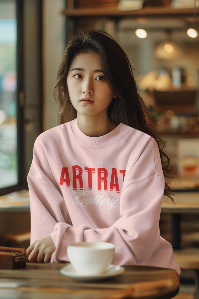 ArtRat Sweatshirt in Soft Pink