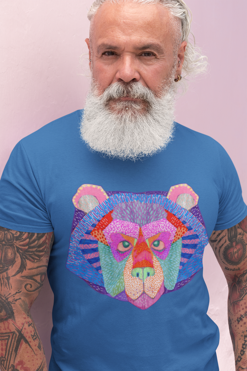 Bubba Bear Unisex Jersey Short Sleeve Tee - Designed by Sadie Rothenberg (Blue)