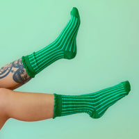 Holiday Striped Crew Sock