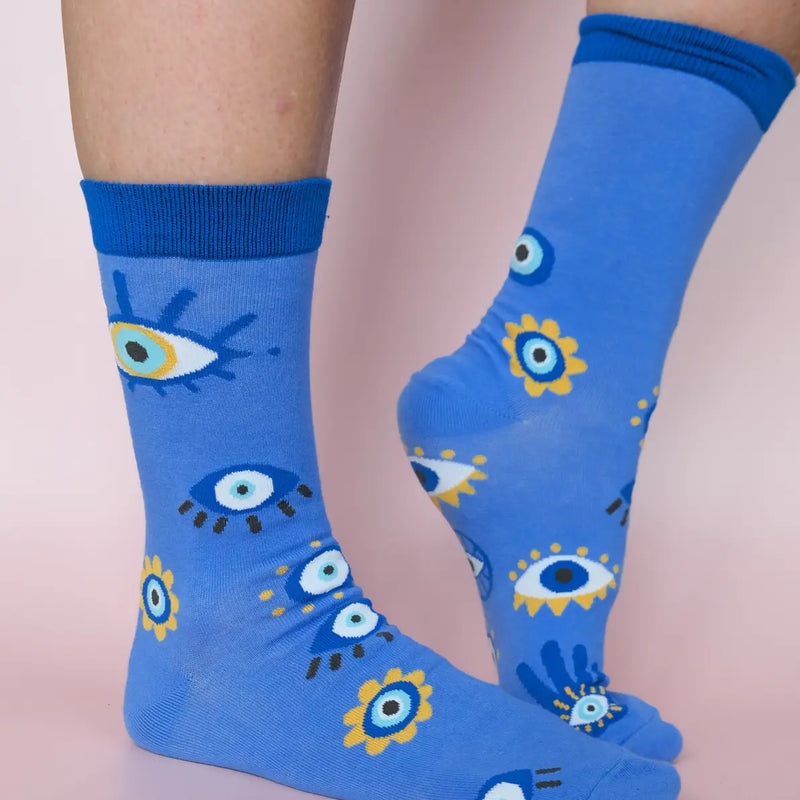 Evil Eye 100% Cotton Women’s Crew Socks from Idlewild