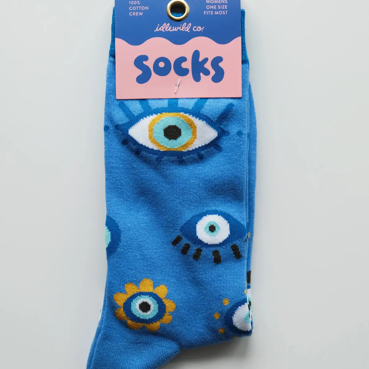 Evil Eye 100% Cotton Women’s Crew Socks from Idlewild