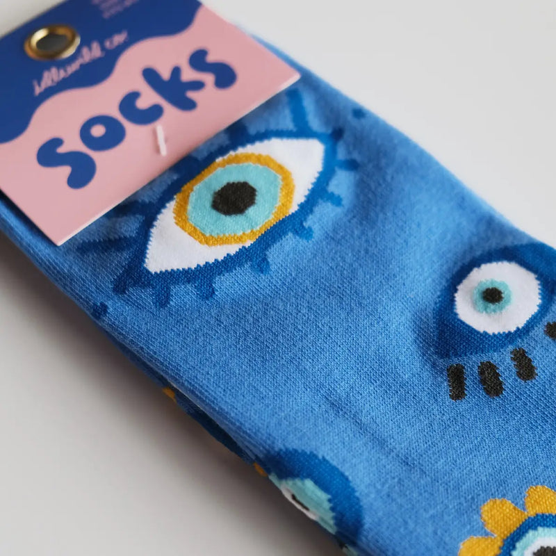 Evil Eye 100% Cotton Women’s Crew Socks from Idlewild