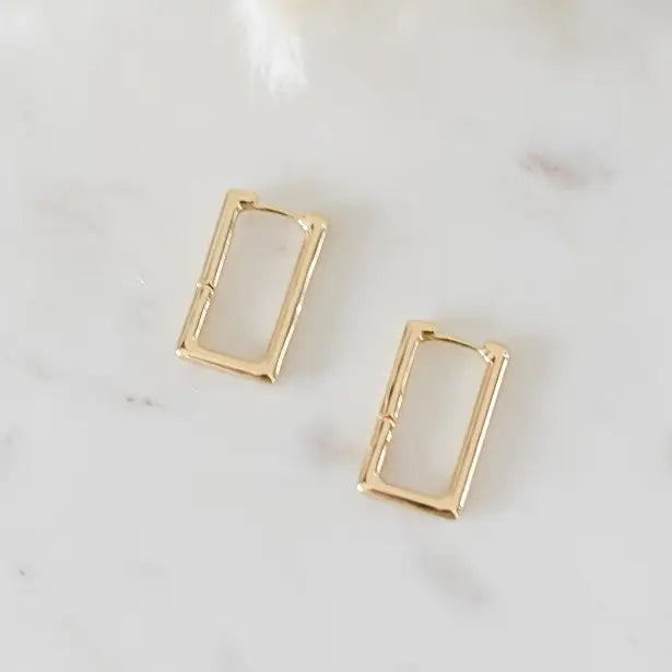 Bella Hoops 18k Gold Plated Earrings- Hypoallergenic