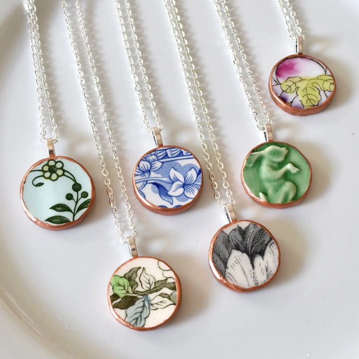 Broken Plate Circle Necklace