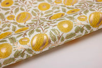 Block Printed Wrapping Paper Sheets - Marigold Glitz Bluestone