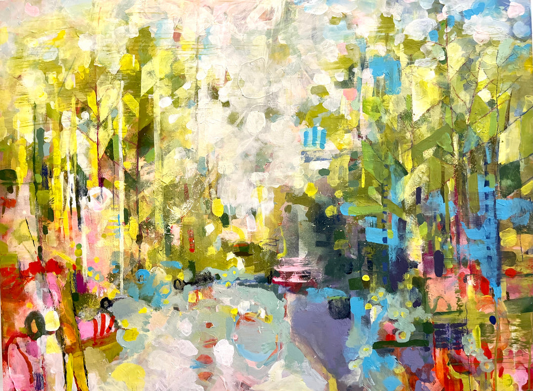 Sparkle Parkway — Original Artwork by Nancy Tobin - Abstract Landscape