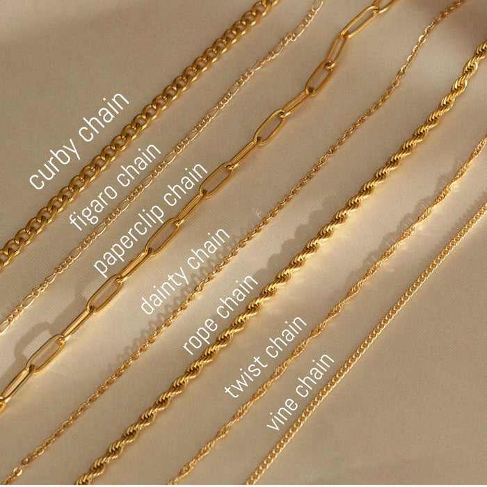 18K Gold Chain Necklace - Dainty Chain 16” - Gift for Daughter, Girlfriend, Sister