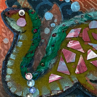 Loch Ness Original Art — “Bess Ness”OOAK Handmade  Mixed Media - by Artist Sadie Rothenberg