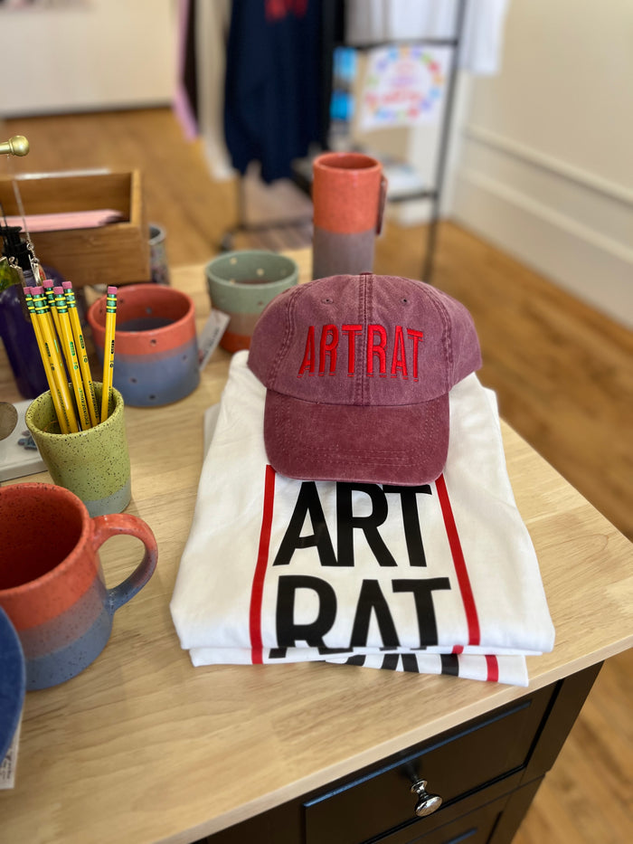 ArtRat Ball Cap — Burgundy Baseball Cap