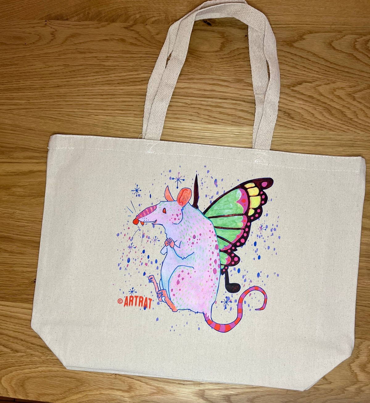 Fairy Rat Canvas Tote - Designed by Sadie Rothenberg