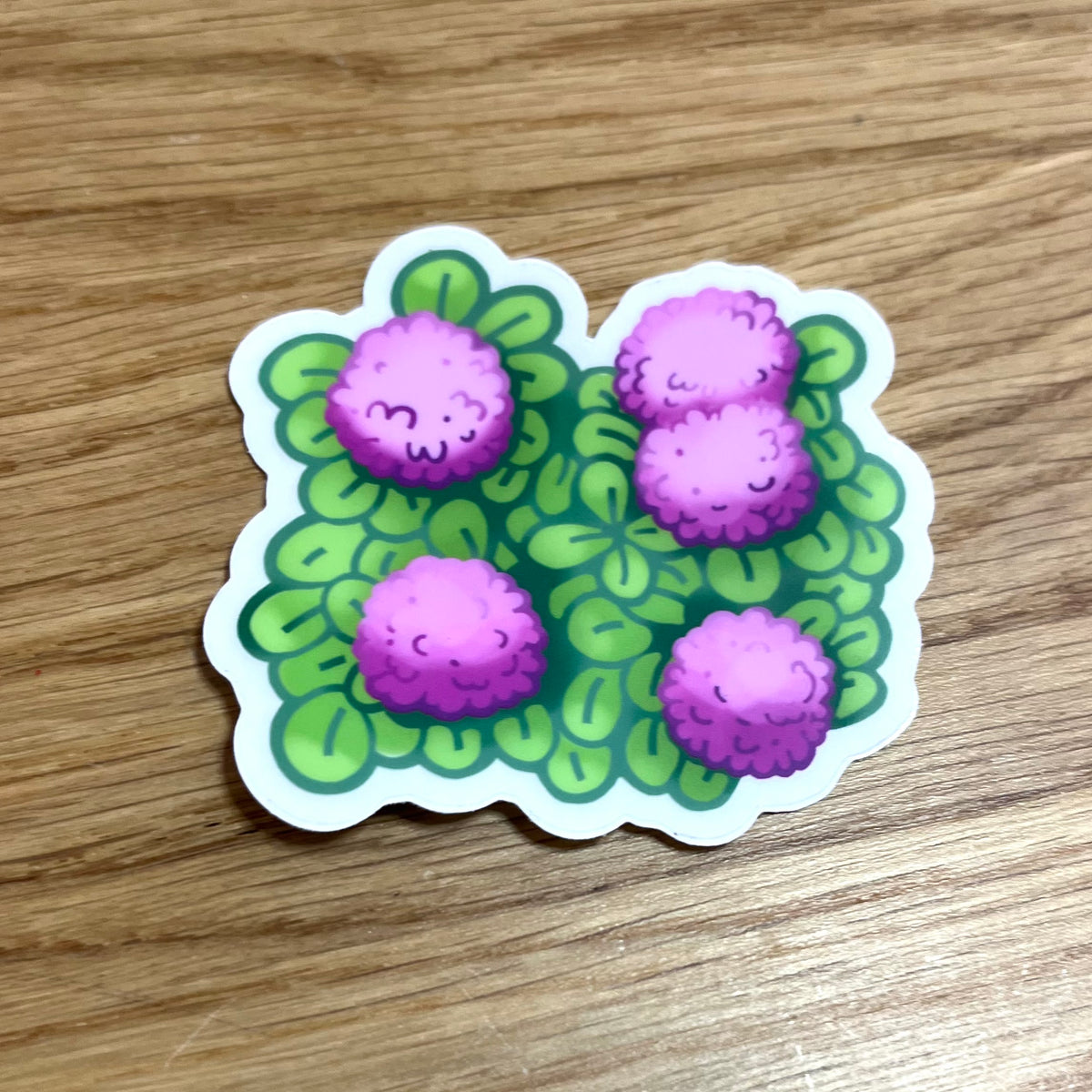 Clover Clear Waterproof Vinyl Sticker