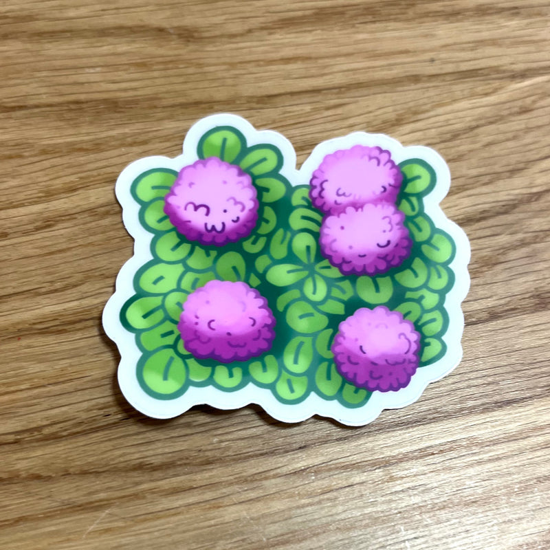 Clover Clear Waterproof Vinyl Sticker