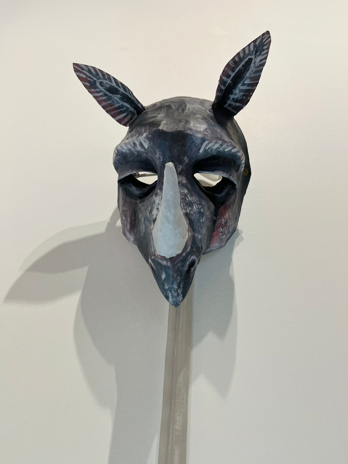 Regal Rhino - OOAK Mixed Media Mask