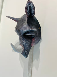 Regal Rhino - OOAK Mixed Media Mask