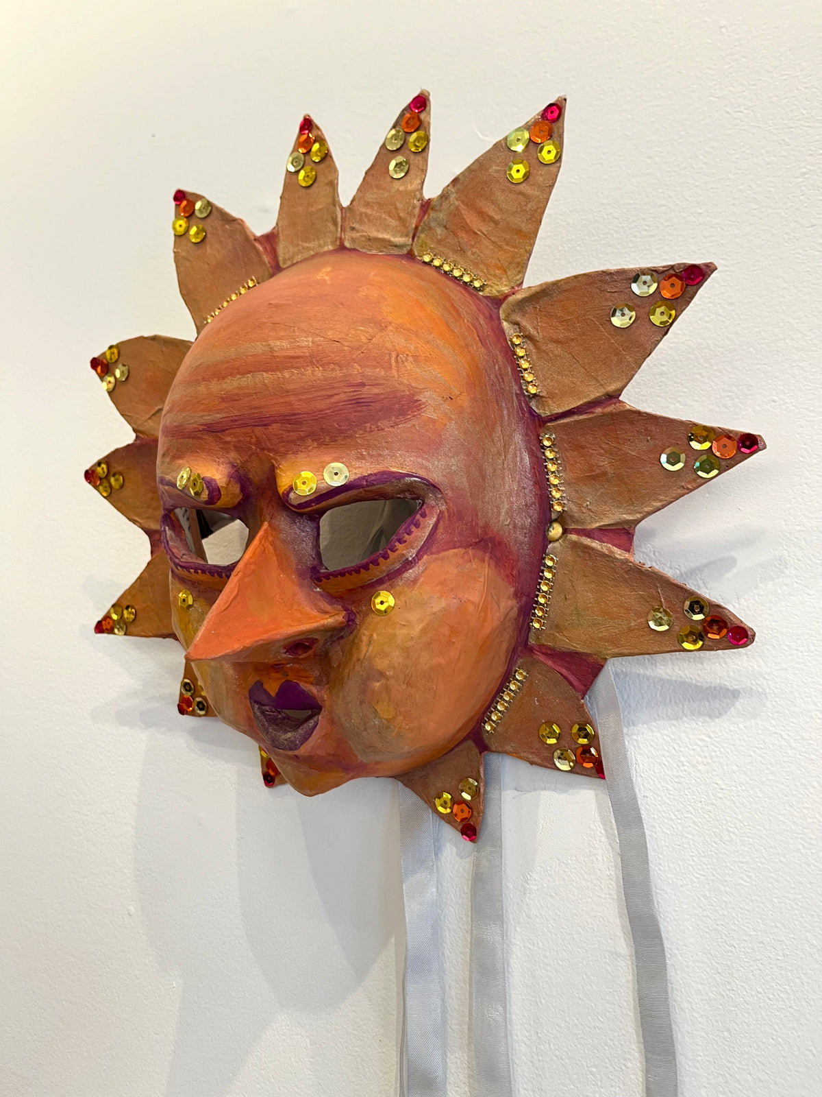 Sunny - Ooak Handmade Mixed Media Mask