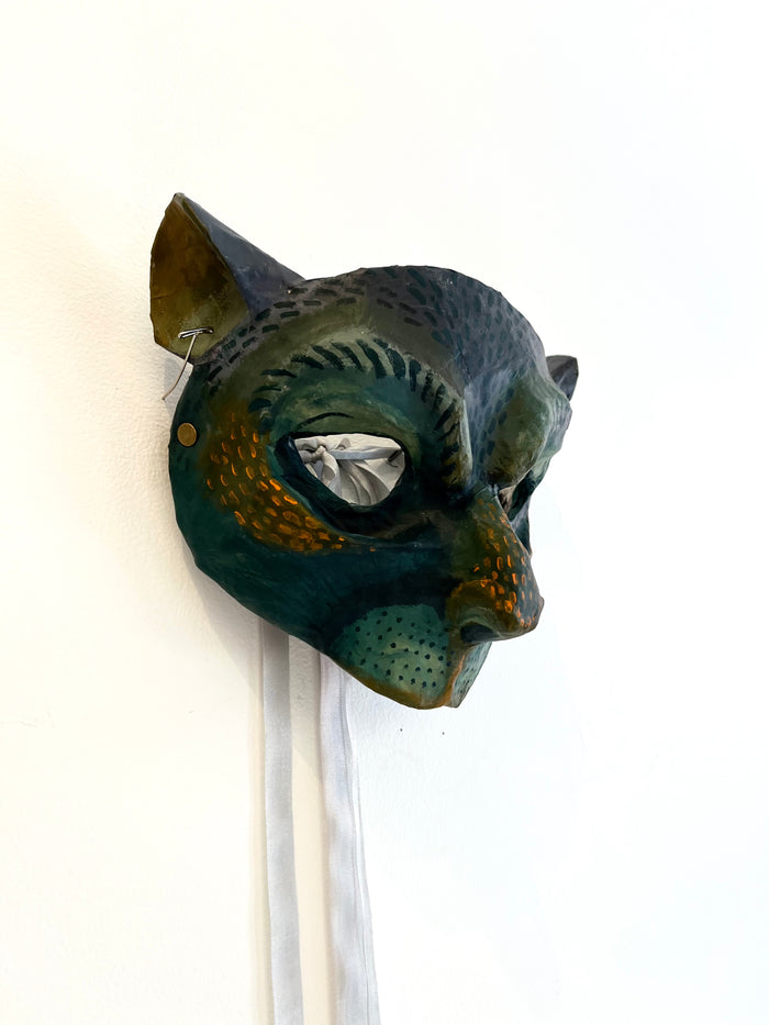 Savannah Cat - OOAK Mixed Media Mask