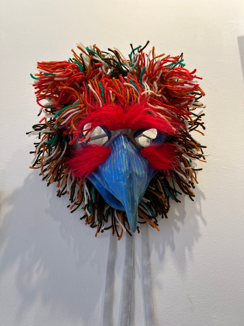 Firebird (Blue Beak) - OOAK Mixed Media Mask