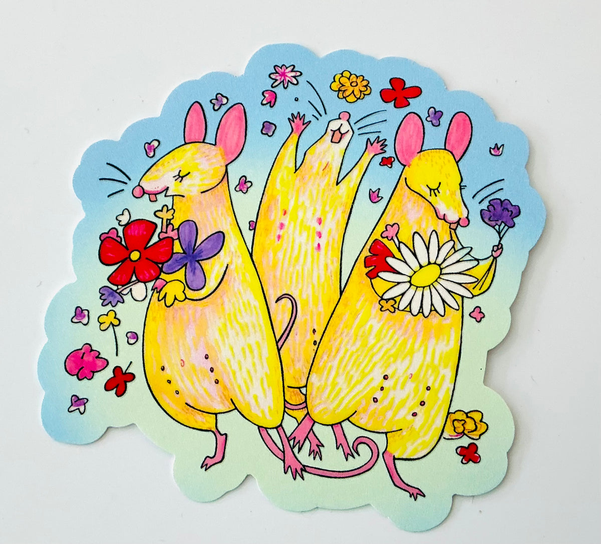 Happy Mice Sticker - Jumbo