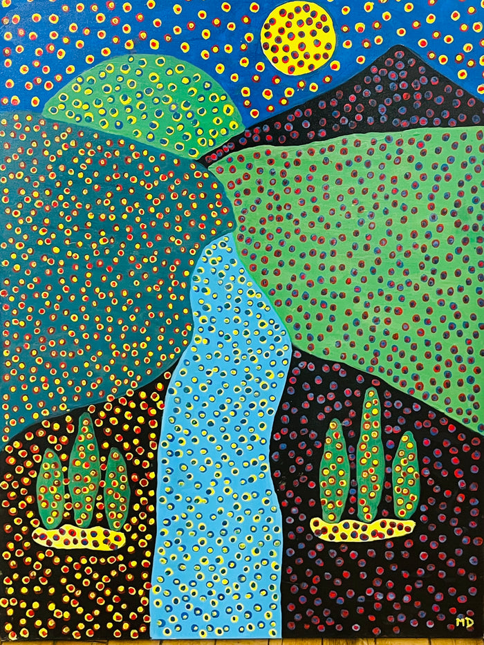 Mini Moonlight - Acrylic Painting on Canvas by Mark Dunning