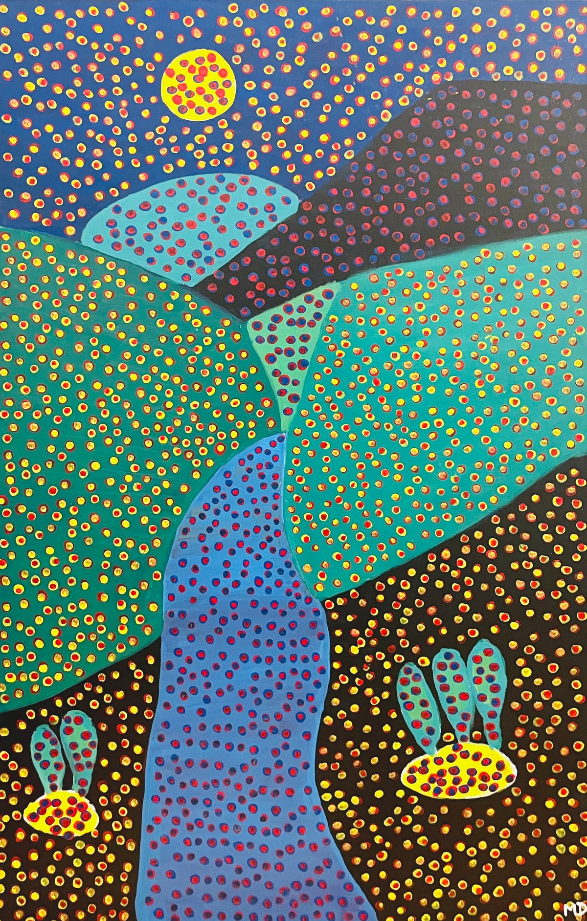 Moonlight Pass - Acrylic Painting on Canvas by Mark Dunning
