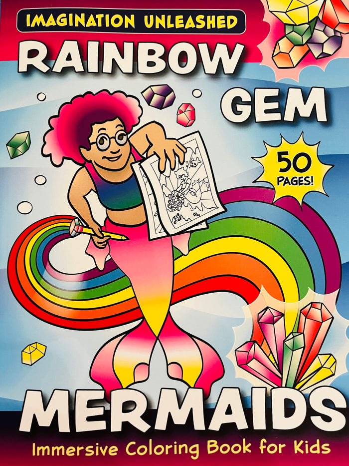 Rainbow Gem - 50 Page Coloring Book by Local Artist Lanessa Miller