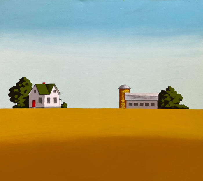 Honey Bee Farm - Acrylic Painting on Canvas by Nancy Tobin