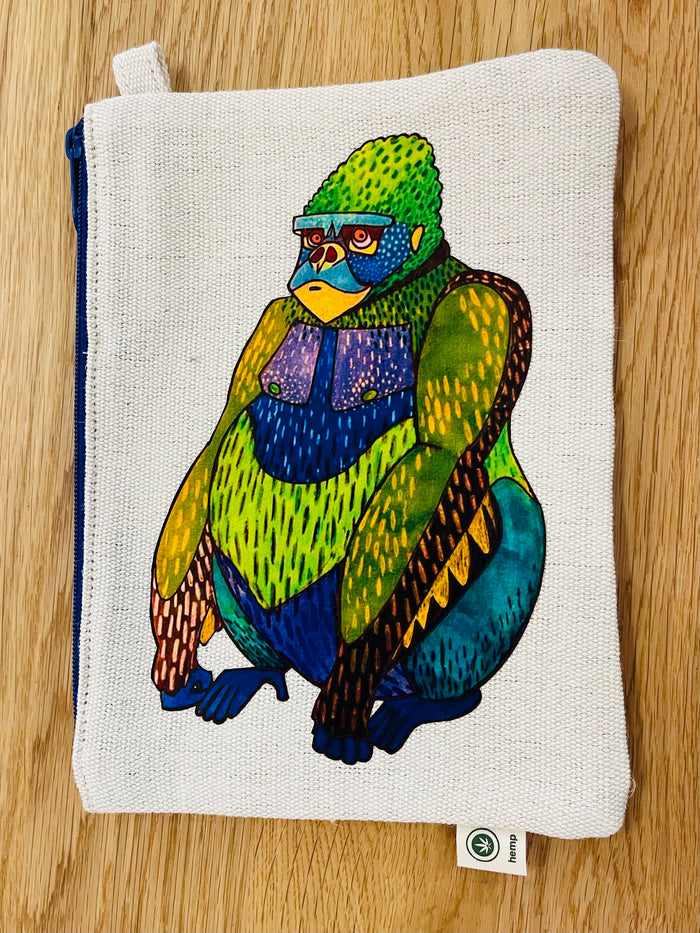 Gorilla Hemp/Cotton Pouch - Designed by Sadie Rothenberg (Copy)