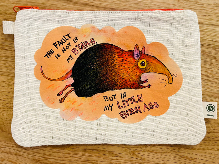 Shrew Hemp/Cotton Pouch - Designed by Sadie Rothenberg