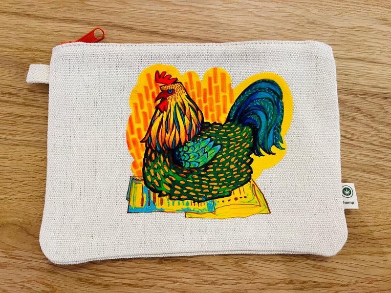 Iguana Hemp/Cotton Pouch - Designed by Sadie Rothenberg