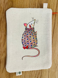 Happy Mice Hemp/Cotton Pouch - Designed by Sadie Rothenberg