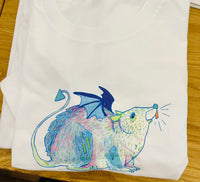 Little Dragon Rat Cotton T-Shirt - White