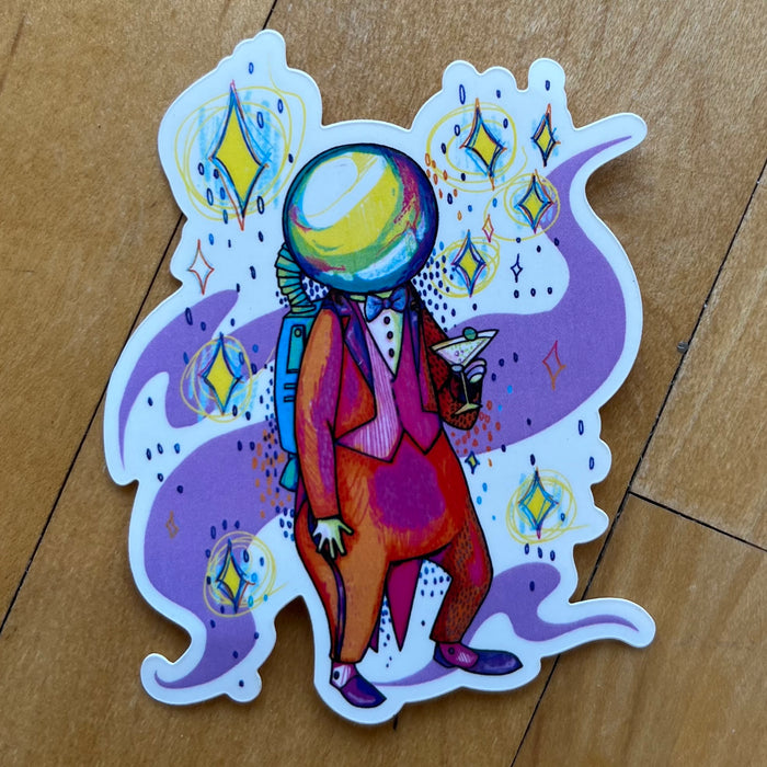 Martini Martian Moe Waterproof Vinyl Sticker