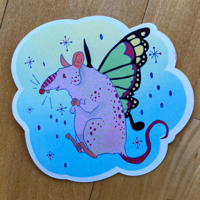 Fairy Rat Waterproof Vinyl Sticker
