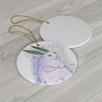 Snow Bunny - Porcelain Ornament