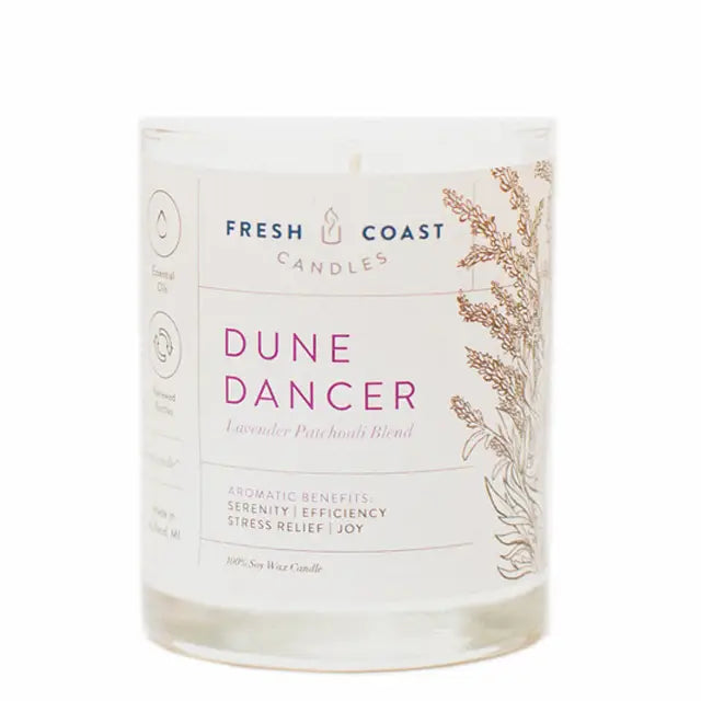 Lavender Patchouli Soy Candle - Dune Dancer - Fresh Coast Candles