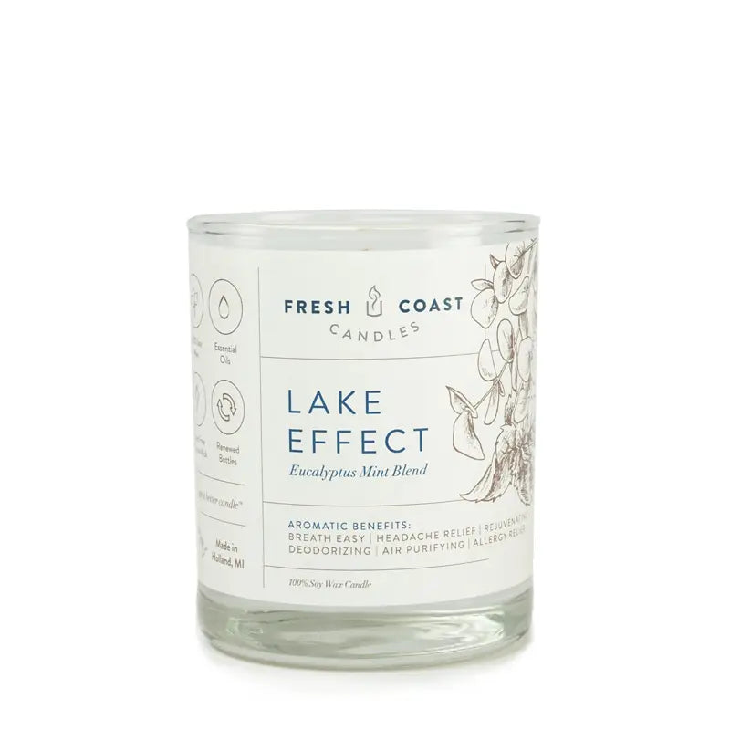 Eucalyptus and Mint Soy Candle - Lake Effect - Fresh Coast Candles