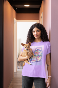 Rascal Raccoon Unisex Jersey Short Sleeve Tee - Designed by Sadie Rothenberg (Orchid)