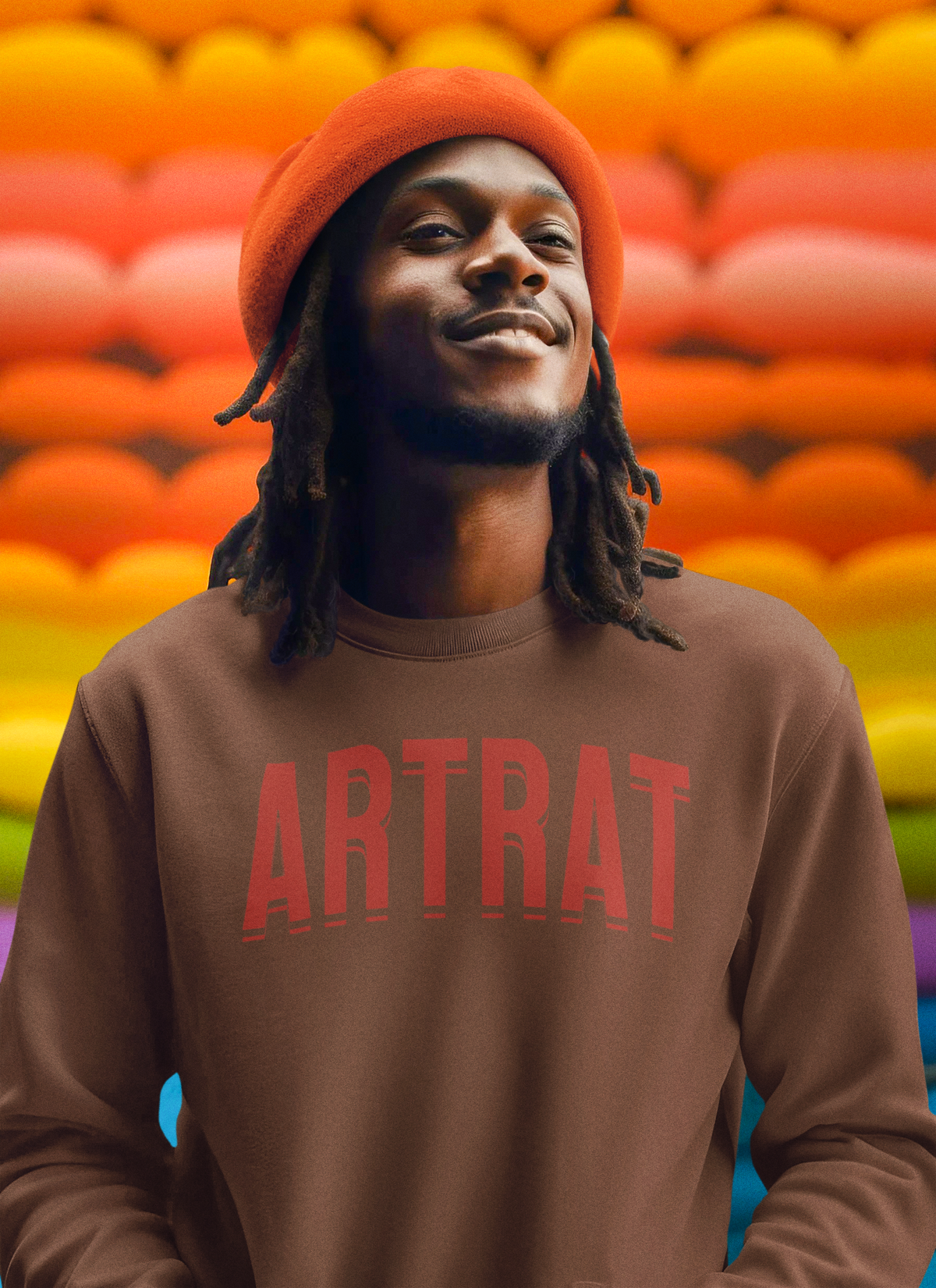 Artists Favorite! Cozy ArtRat Gallery Unisex NuBlend® Crewneck Sweatshirt in Chocolate Brown