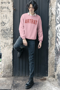 Cozy ArtRat Gallery Unisex Crewneck Sweatshirt Pink Soft Fleece