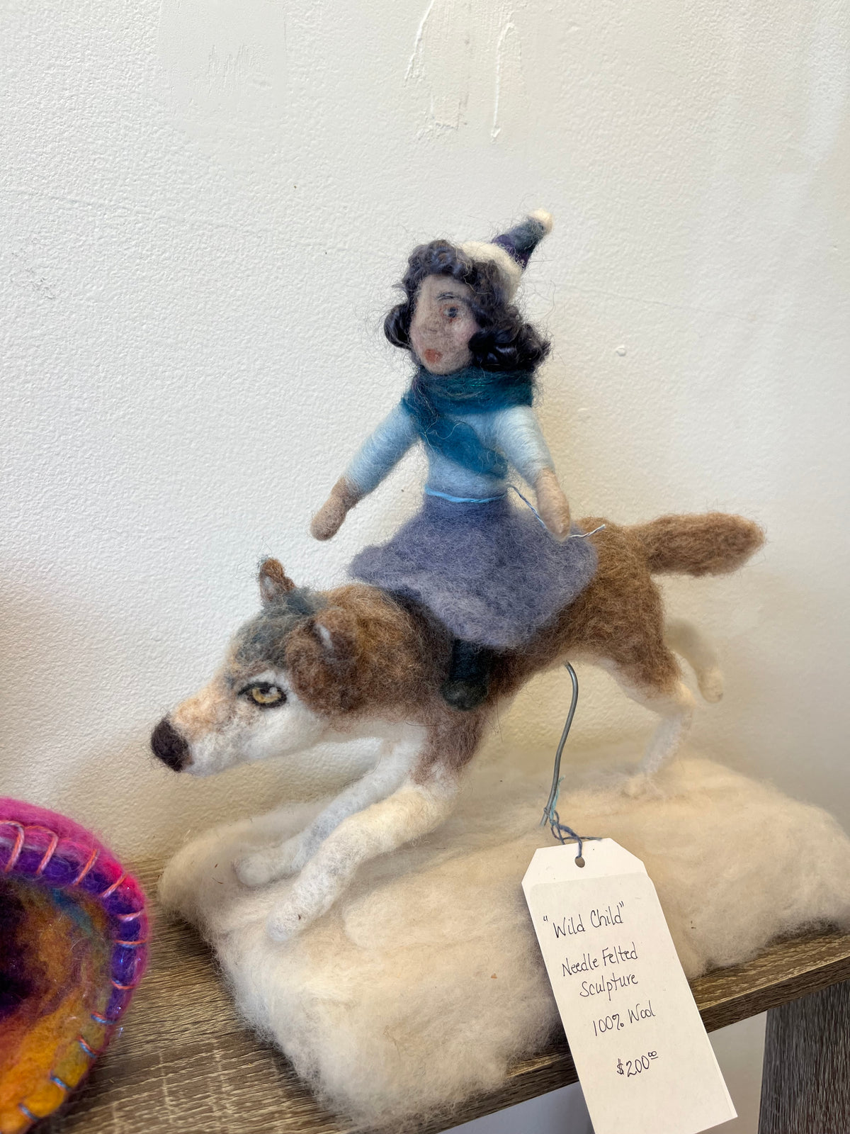 Wild Child Riding Wolf Doll by Karen Godfrey