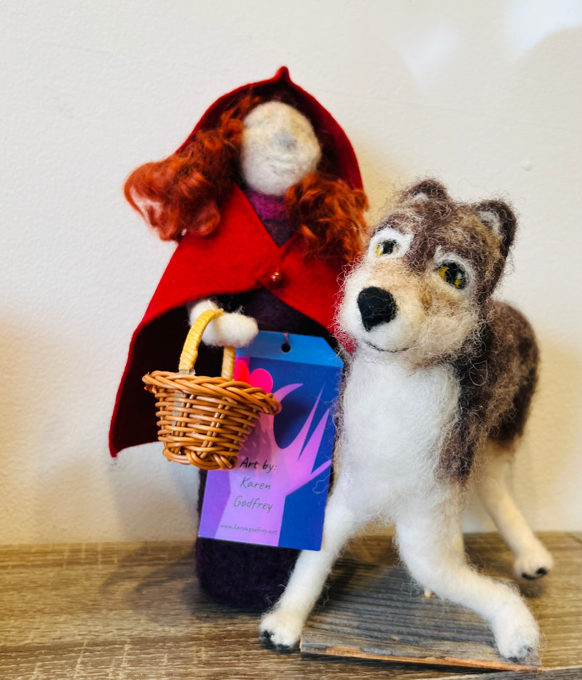 Moon with Wolf Mobile with Wolf by Karen Godfrey