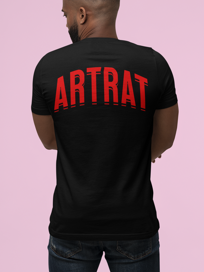 ArtRat Logowear Cotton T-Shirt - Black (Design on Back)