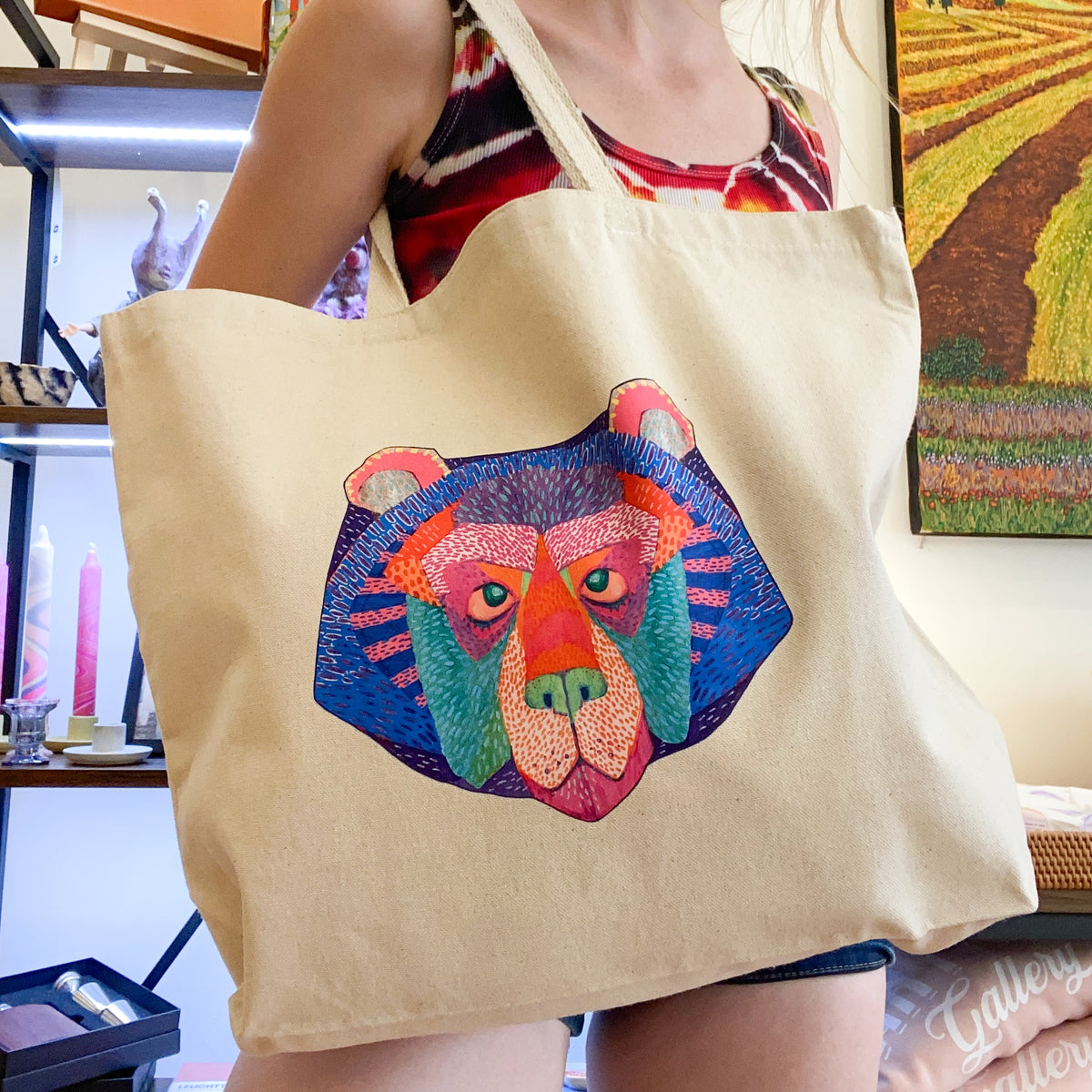 Bubba Bear Canvas Tote - Designed by Sadie Rothenberg