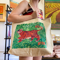 Tiger Canvas Tote - Designed by Sadie Rothenberg