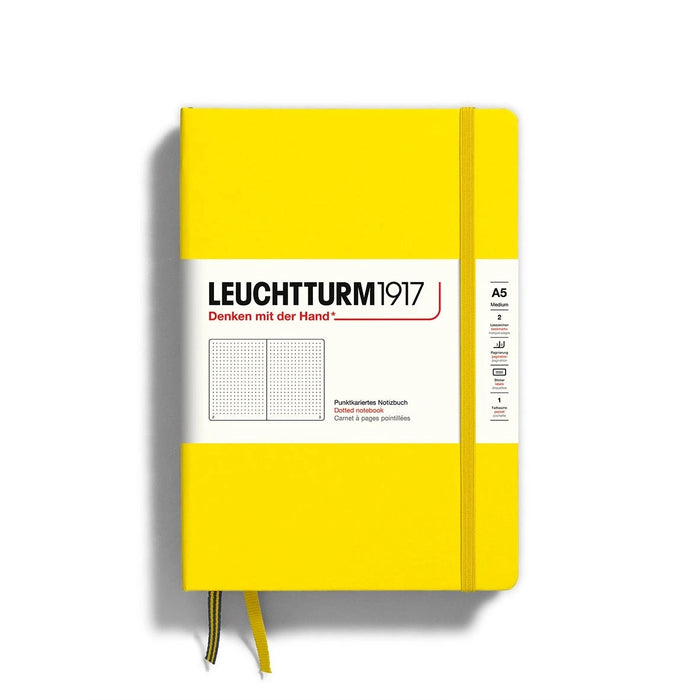 Leuchtturm 1917 Lemon Hardcover Dotted Medium A5 Notebook