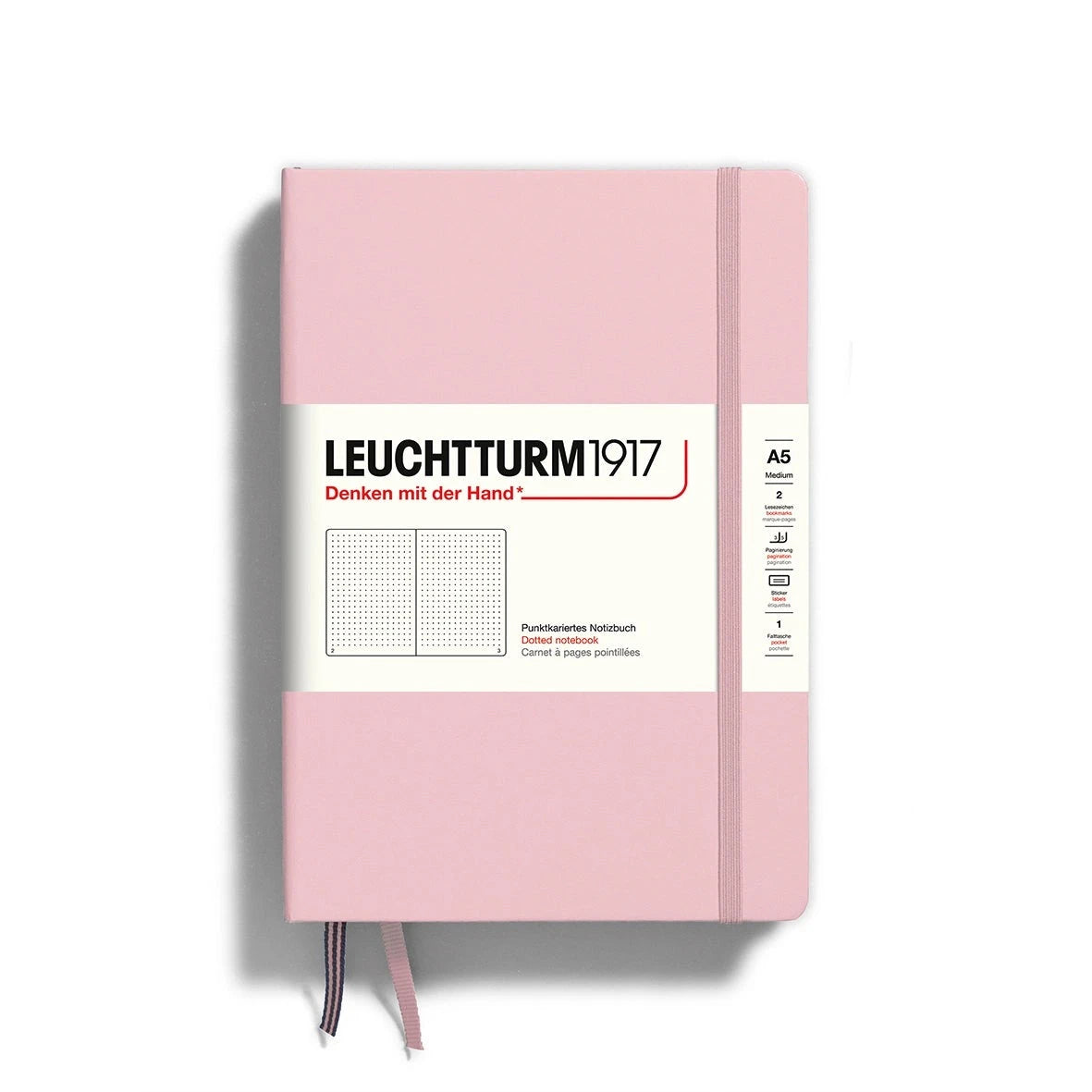 Leuchtturm 1917 Powder Pink Hardcover Dotted Medium A5 Notebook
