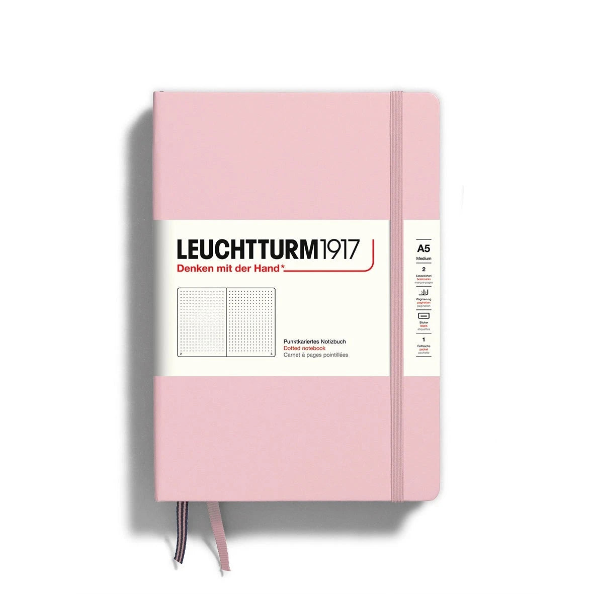 Leuchtturm 1917 Powder Pink Hardcover Dotted Medium A5 Notebook