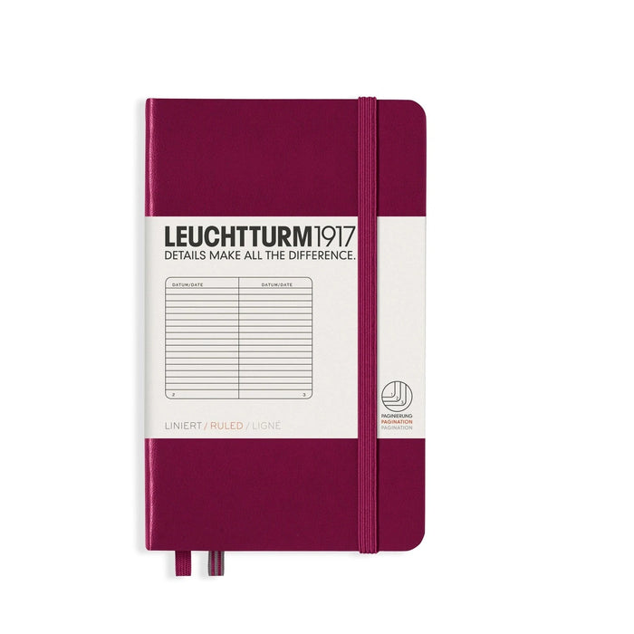 Leuchtturm 1917 Port Red Hardcover Ruled A6 Pocket Notebook