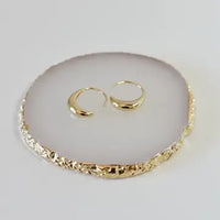 The Audrey Hoops Gold Plated Earrings