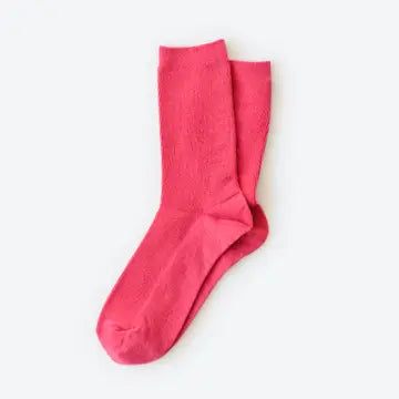 Fushia Cotton Socks